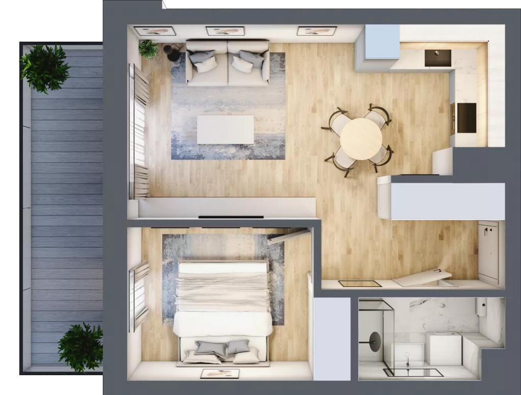 2 pokoje, mieszkanie 39,25 m², parter, oferta nr VB.0.10, Vanda Park, Chorzów, Chorzów II, ul. Wandy 66