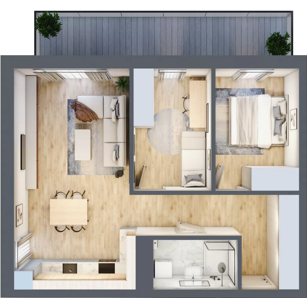 3 pokoje, mieszkanie 62,39 m², piętro 5, oferta nr VB.5.03, Vanda Park, Chorzów, Chorzów II, ul. Wandy 66
