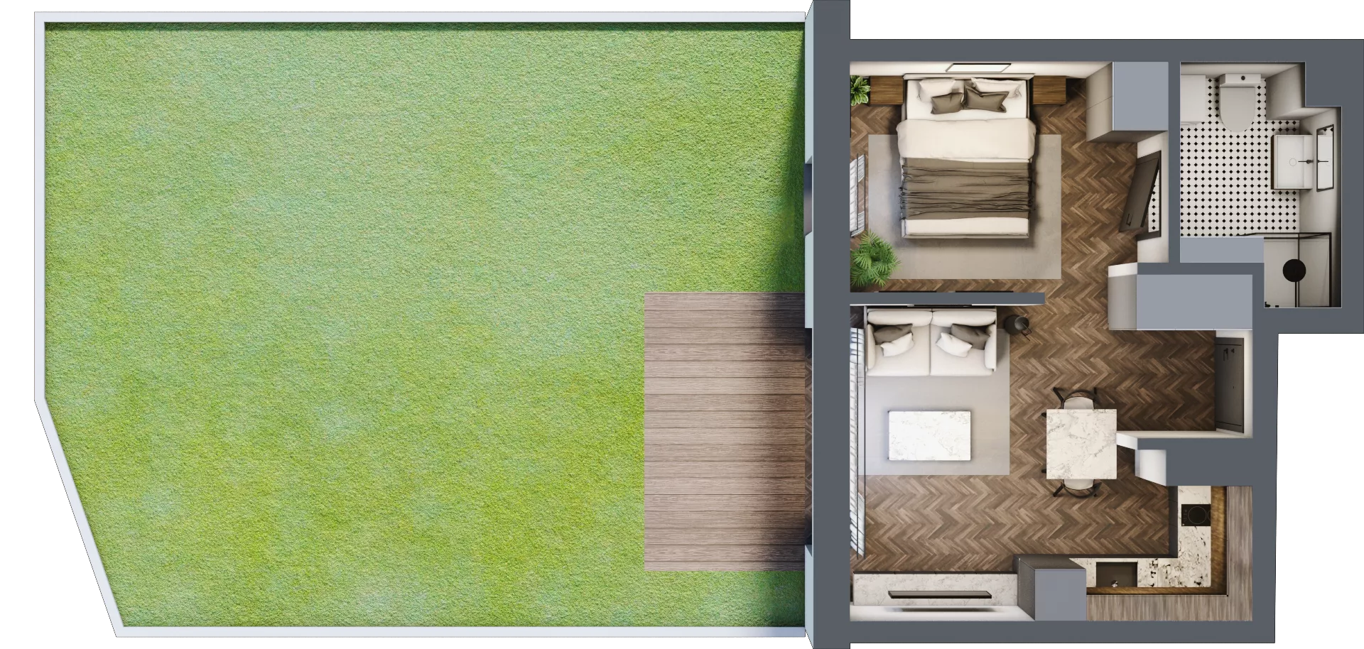 1 pokój, mieszkanie 32,14 m², parter, oferta nr F.0.07, Wzgórze Poetów 2, Gliwice, Wójtowa Wieś, ul. T. Mazowieckiego