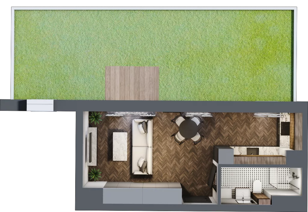 1 pokój, mieszkanie 29,39 m², parter, oferta nr B.0.06.1k, Atrium, Łódź, Polesie, Stare Polesie, ul. kpt. Stefana Pogonowskiego 44/46