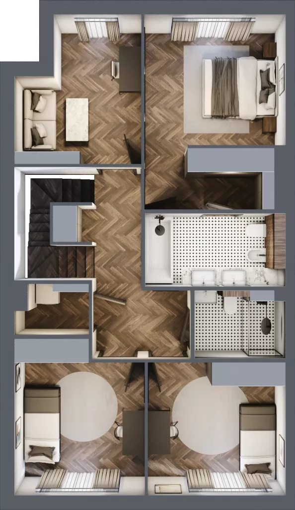 Dom 140,10 m², oferta nr A2A3, Domy u Źródła Marii, Gdynia, Wielki Kack, Wielki Kack, ul. Źródło Marii