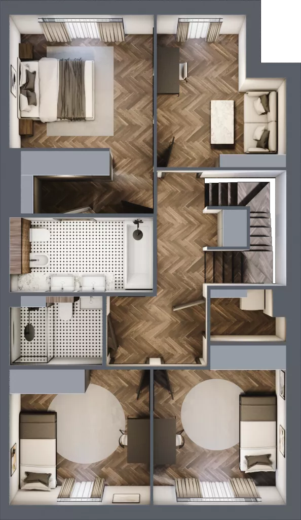 Dom 140,10 m², oferta nr C1C2, Domy u Źródła Marii, Gdynia, Wielki Kack, Wielki Kack, ul. Źródło Marii