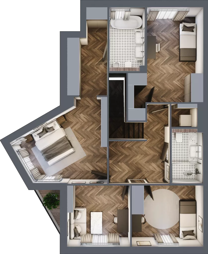 Dom 158,05 m², oferta nr C1C1, Domy u Źródła Marii, Gdynia, Wielki Kack, Wielki Kack, ul. Źródło Marii