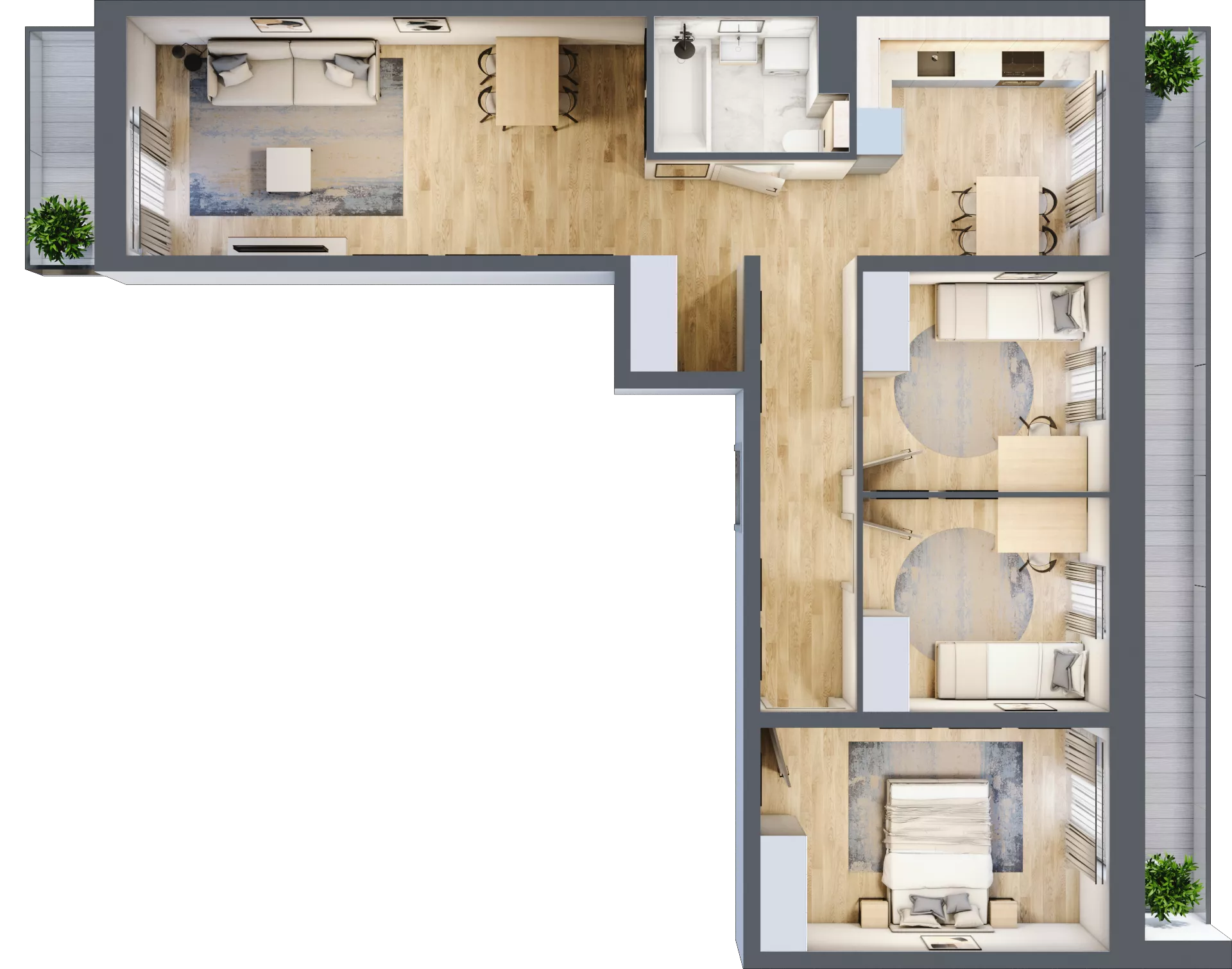 4 pokoje, mieszkanie 78,93 m², piętro 2, oferta nr LAK2M14, Lipa Piotrowska, Wrocław, Lipa Piotrowska, Psie Pole, ul. Szałwiowa 6