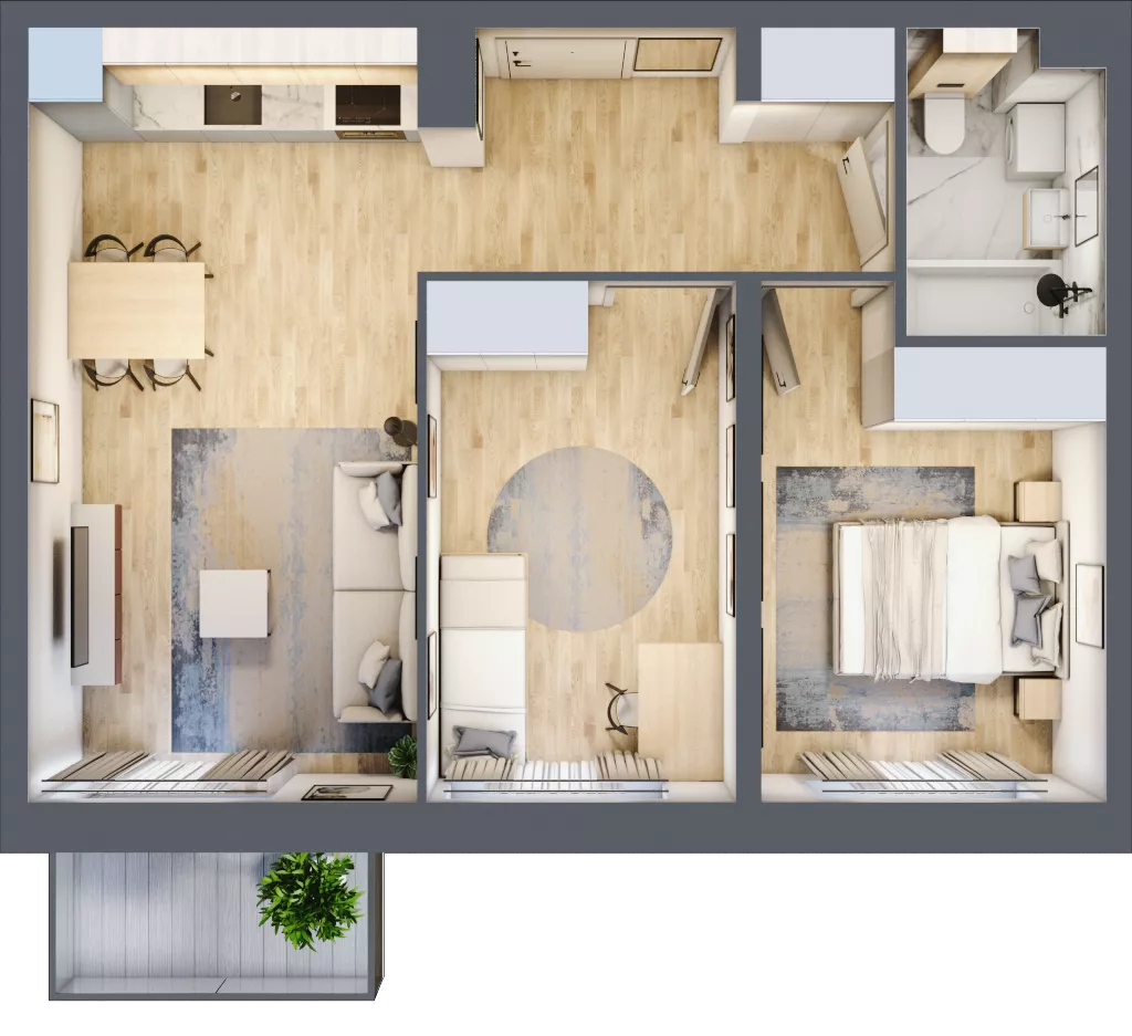 3 pokoje, mieszkanie 52,99 m², piętro 1, oferta nr LAK2M05, Lipa Piotrowska, Wrocław, Lipa Piotrowska, Psie Pole, ul. Szałwiowa 6