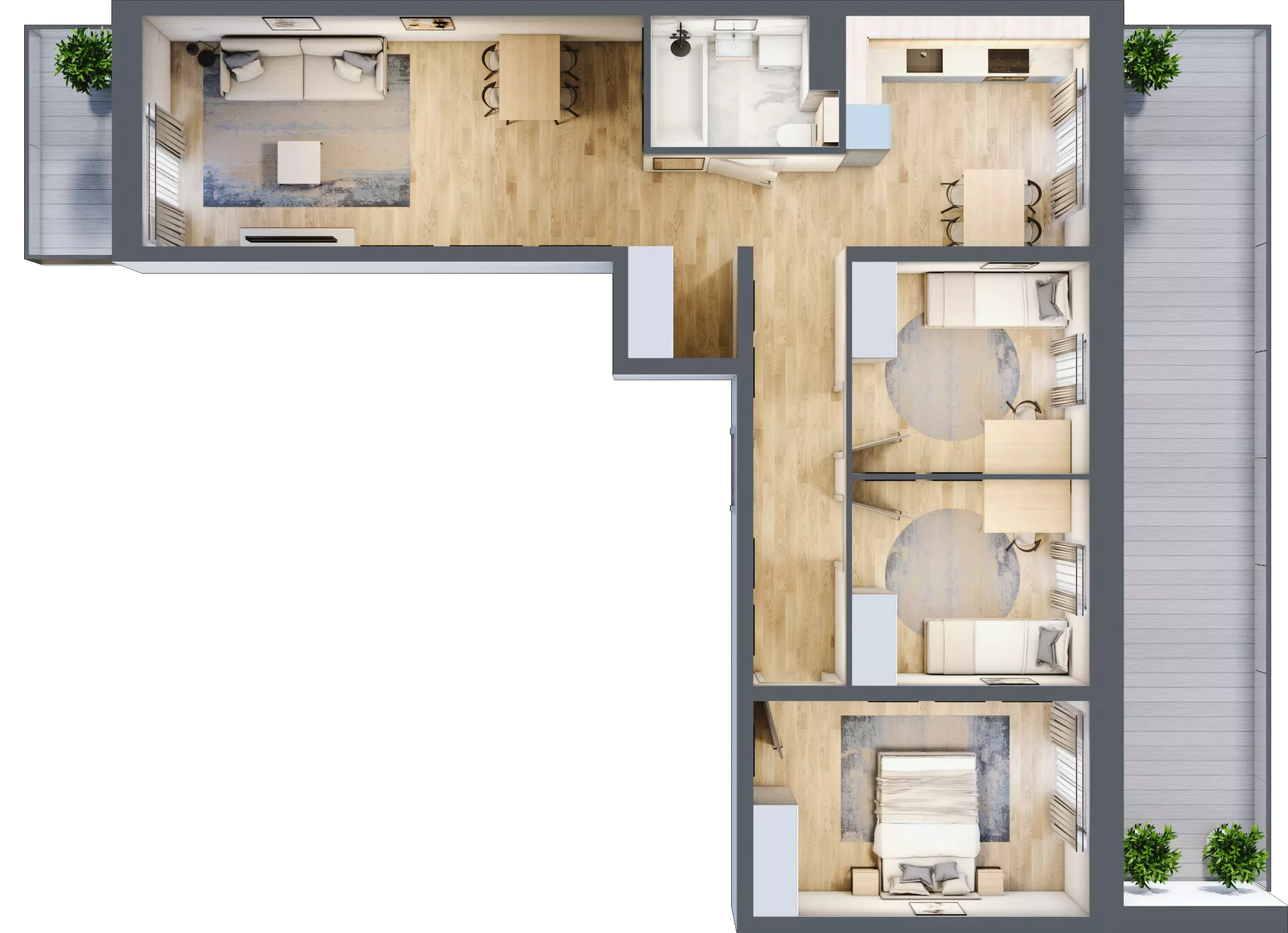 4 pokoje, mieszkanie 78,77 m², piętro 1, oferta nr LAK2M07, Lipa Piotrowska, Wrocław, Lipa Piotrowska, Psie Pole, ul. Szałwiowa 6