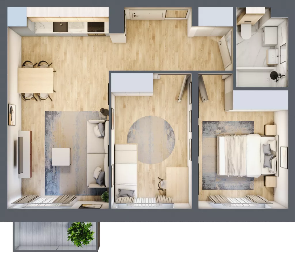 3 pokoje, mieszkanie 52,97 m², piętro 4, oferta nr LAK2M26, Lipa Piotrowska, Wrocław, Lipa Piotrowska, Psie Pole, ul. Szałwiowa 6