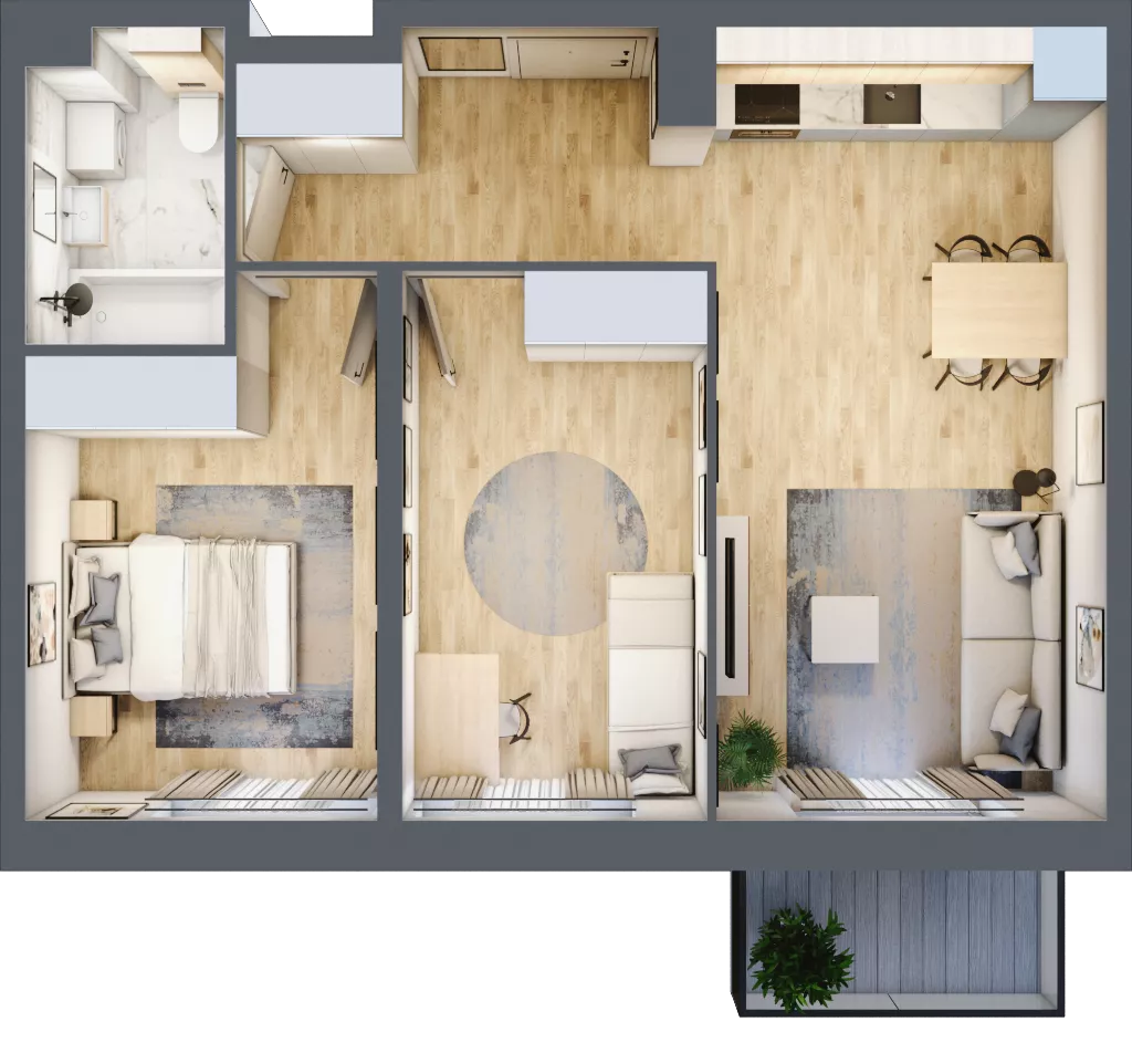 3 pokoje, mieszkanie 55,01 m², piętro 1, oferta nr LBK1M19, Lipa Piotrowska, Wrocław, Lipa Piotrowska, Psie Pole, ul. Szałwiowa 6