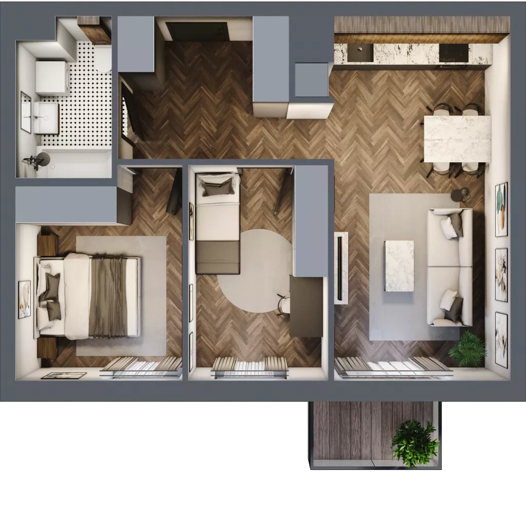 3 pokoje, mieszkanie 55,40 m², piętro 7, oferta nr 182, Nowa Mangalia - Etap II, Warszawa, Mokotów, Stegny, ul. Mangalia