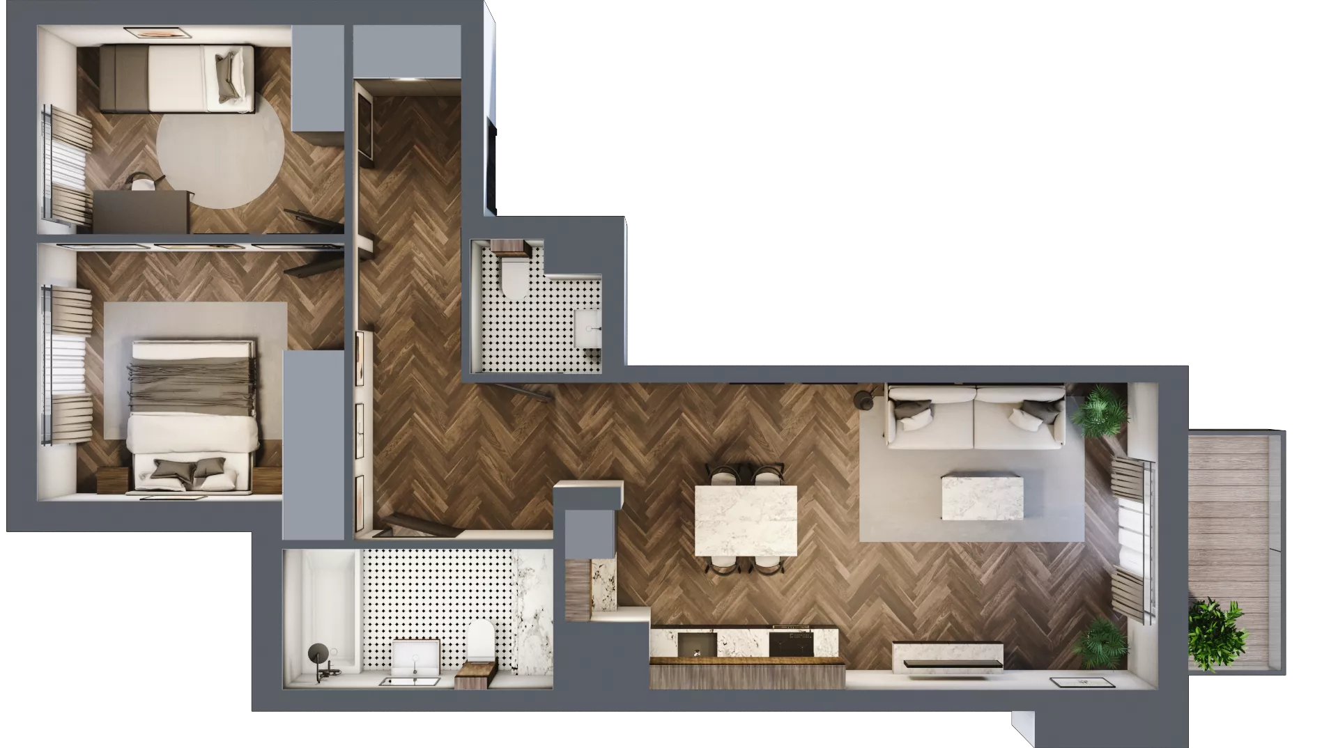 3 pokoje, mieszkanie 67,24 m², piętro 5, oferta nr 151, Nowa Mangalia - Etap II, Warszawa, Mokotów, Stegny, ul. Mangalia