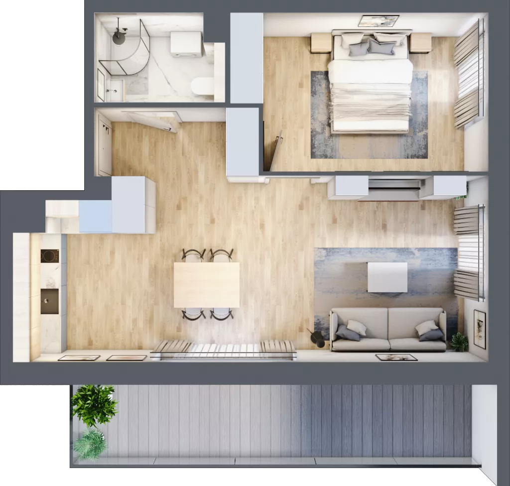 2 pokoje, apartament inwestycyjny 48,67 m², piętro 1, oferta nr MN27, Apartamenty Wypoczynkowa, Jastrzębia Góra, ul. Wypoczynkowa