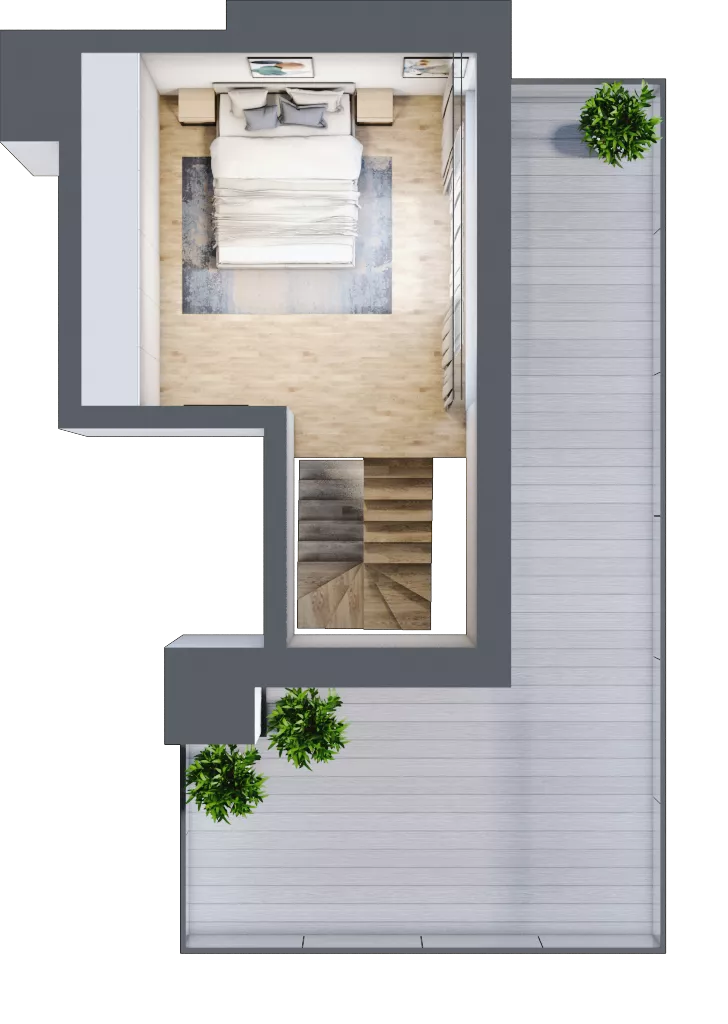 2 pokoje, apartament inwestycyjny 56,19 m², piętro 3, oferta nr MN59, Apartamenty Wypoczynkowa, Jastrzębia Góra, ul. Wypoczynkowa