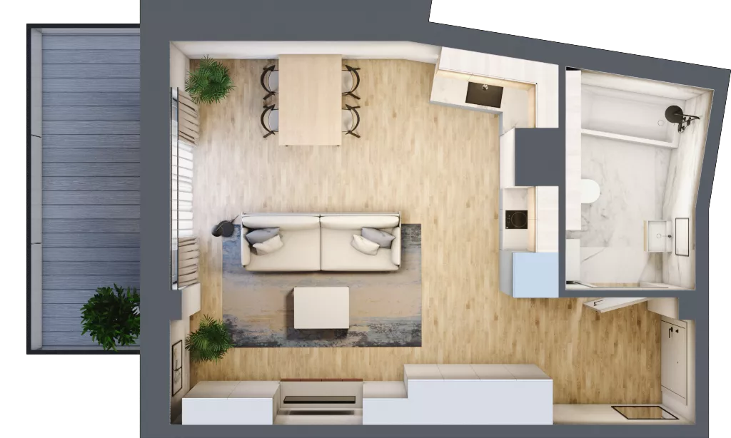 1 pokój, apartament inwestycyjny 33,12 m², piętro 1, oferta nr MN30, Apartamenty Wypoczynkowa, Jastrzębia Góra, ul. Wypoczynkowa