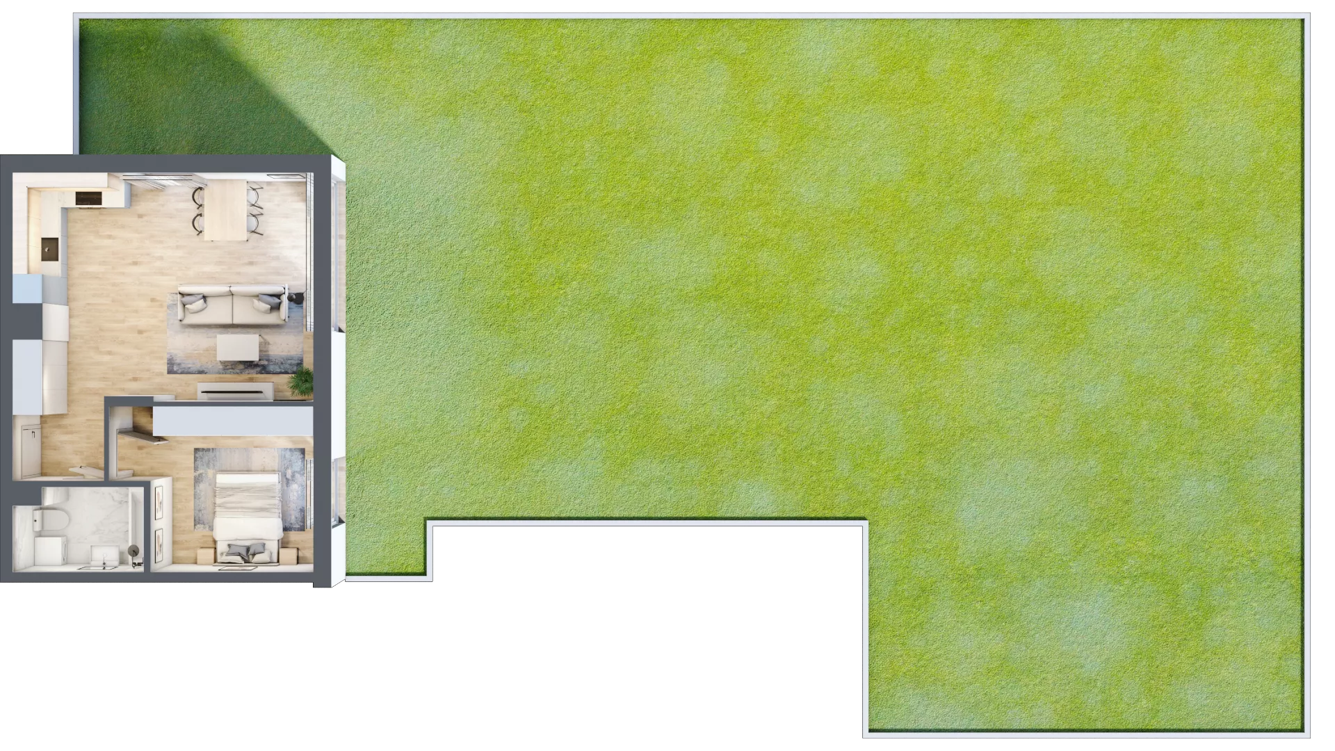 2 pokoje, mieszkanie 49,78 m², parter, oferta nr 6B0001, Jaśminowy Mokotów VI Wille Miejskie, Warszawa, Mokotów, Stegny, ul. Białego Dębu