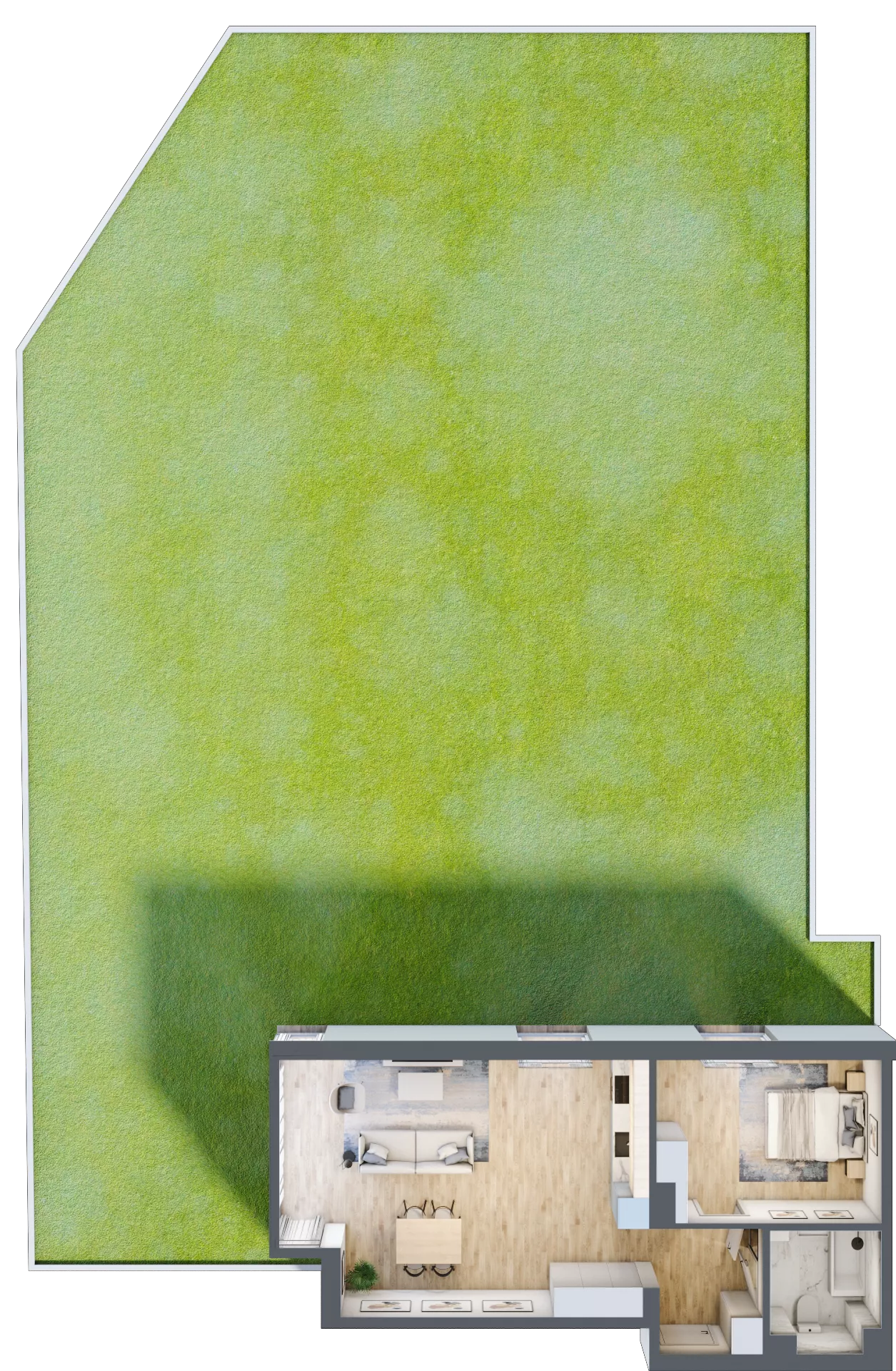 2 pokoje, mieszkanie 58,64 m², parter, oferta nr 6C0002, Jaśminowy Mokotów VI Wille Miejskie, Warszawa, Mokotów, Stegny, ul. Białego Dębu