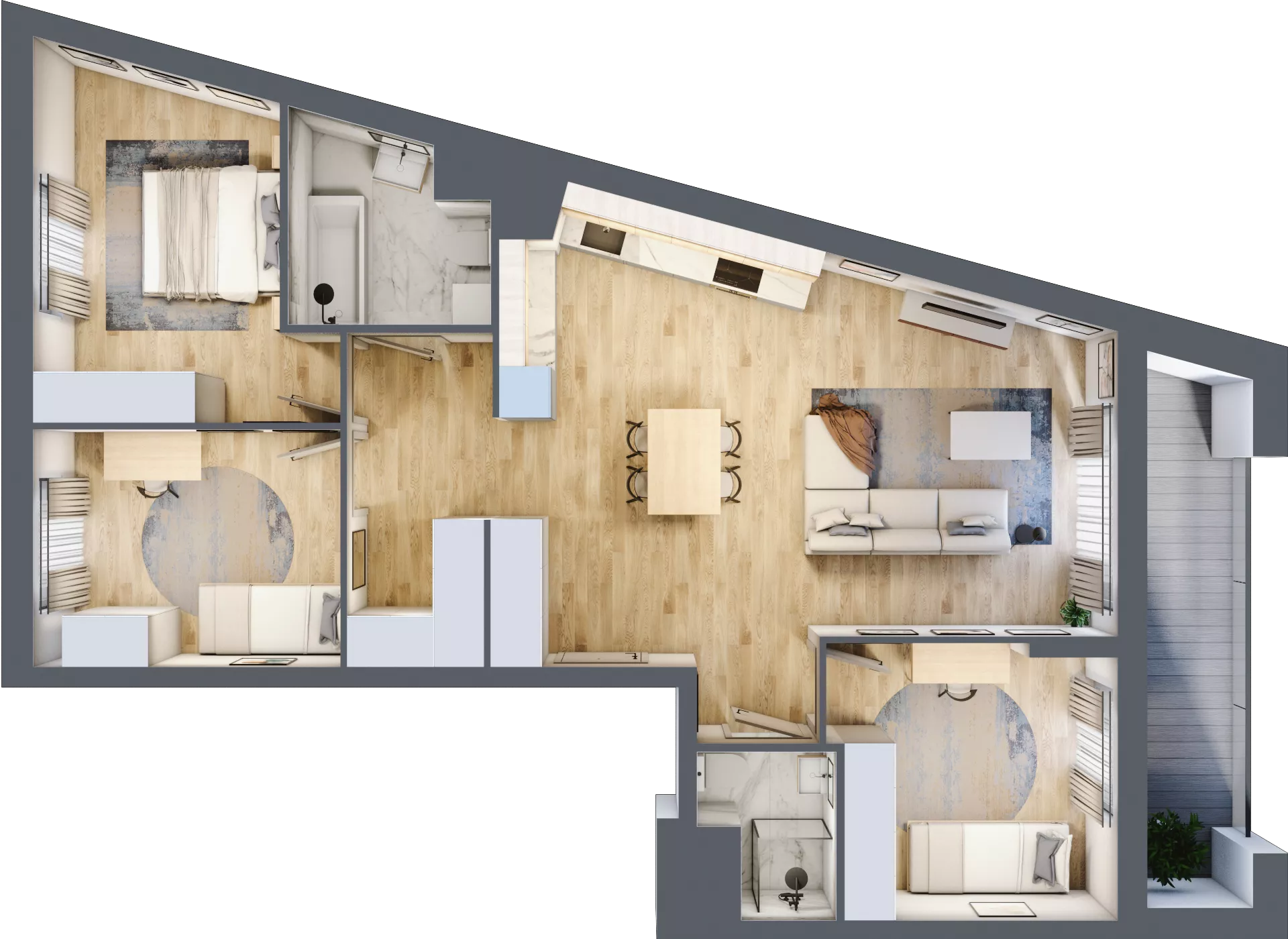 4 pokoje, mieszkanie 81,18 m², piętro 3, oferta nr AB0302, NU Warszawa Wola, Warszawa, Wola, Czyste, ul. Kolejowa