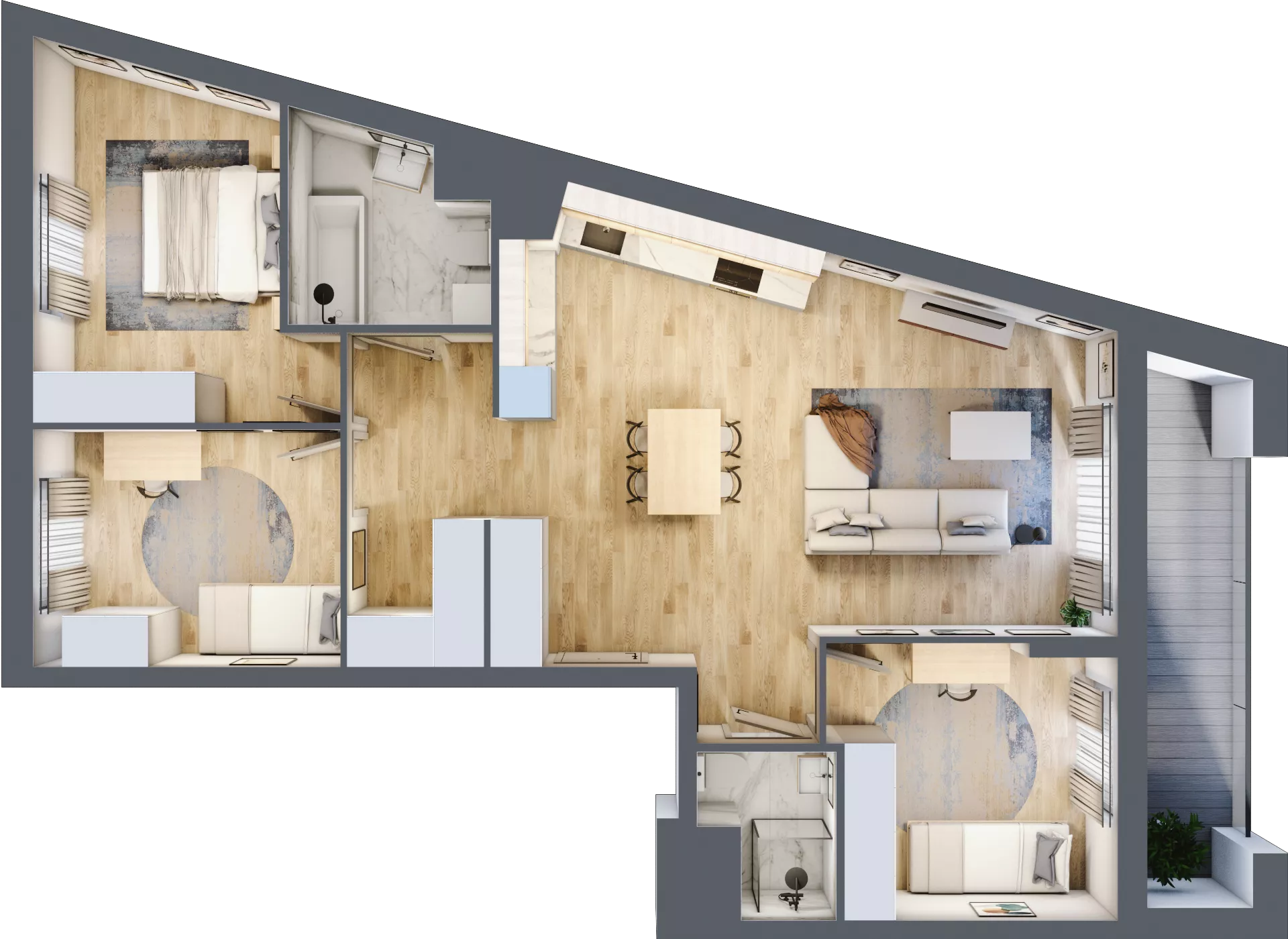 4 pokoje, mieszkanie 81,12 m², piętro 5, oferta nr AB0502, NU Warszawa Wola, Warszawa, Wola, Czyste, ul. Kolejowa