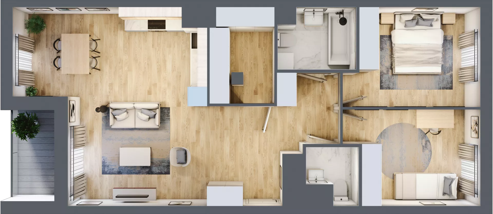 3 pokoje, mieszkanie 76,02 m², piętro 5, oferta nr AB0505, NU Warszawa Wola, Warszawa, Wola, Czyste, ul. Kolejowa