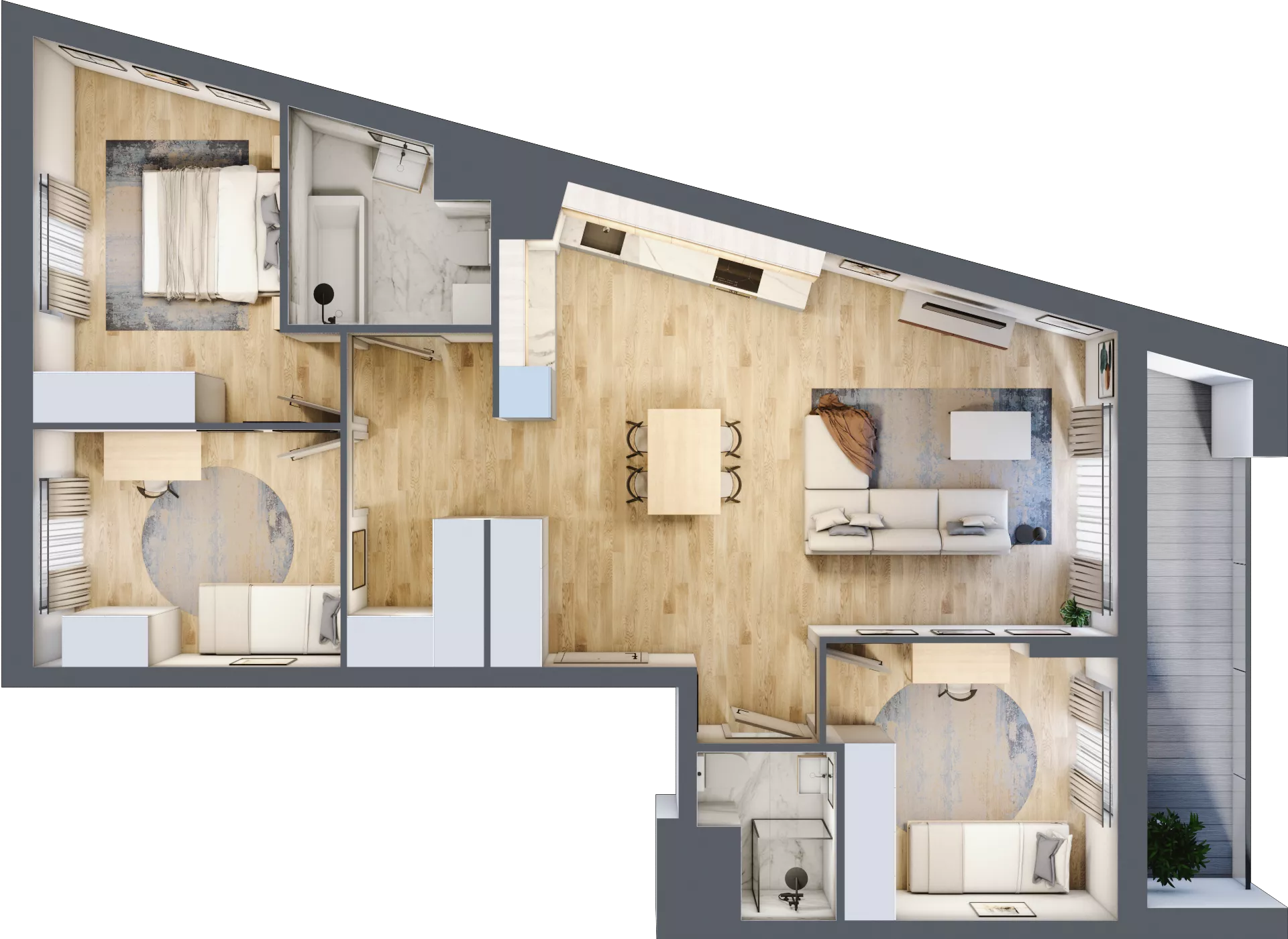 4 pokoje, mieszkanie 80,87 m², piętro 6, oferta nr AB0602, NU Warszawa Wola, Warszawa, Wola, Czyste, ul. Kolejowa