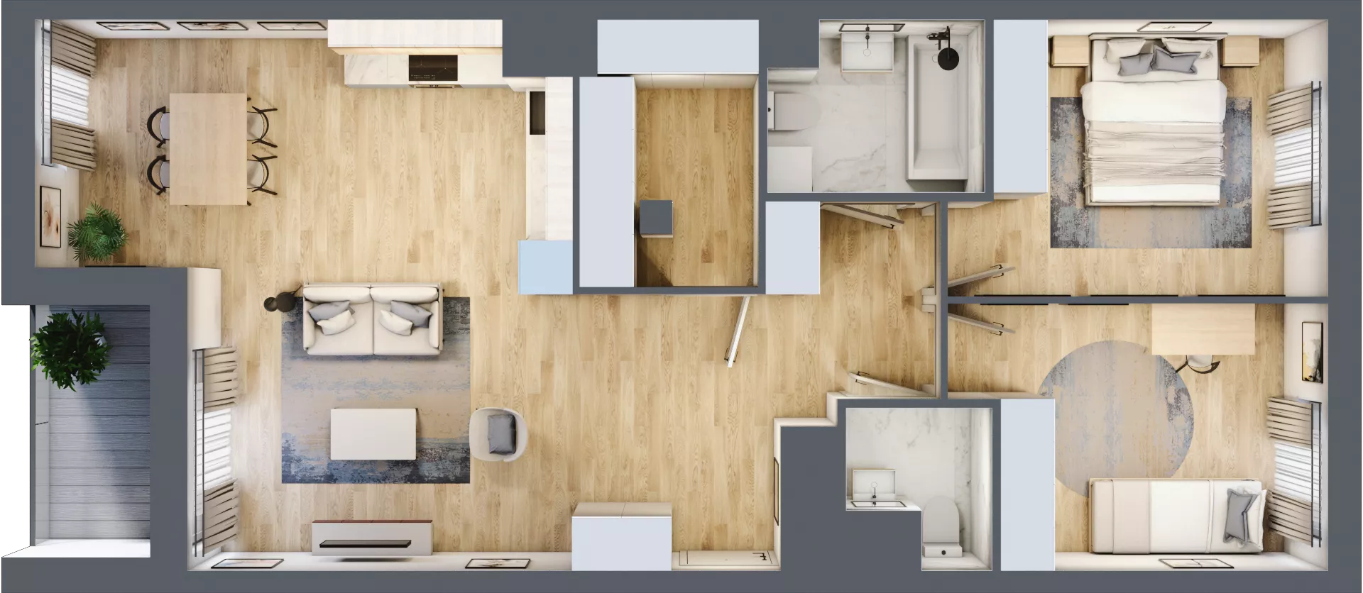 3 pokoje, mieszkanie 75,86 m², piętro 6, oferta nr AB0605, NU Warszawa Wola, Warszawa, Wola, Czyste, ul. Kolejowa