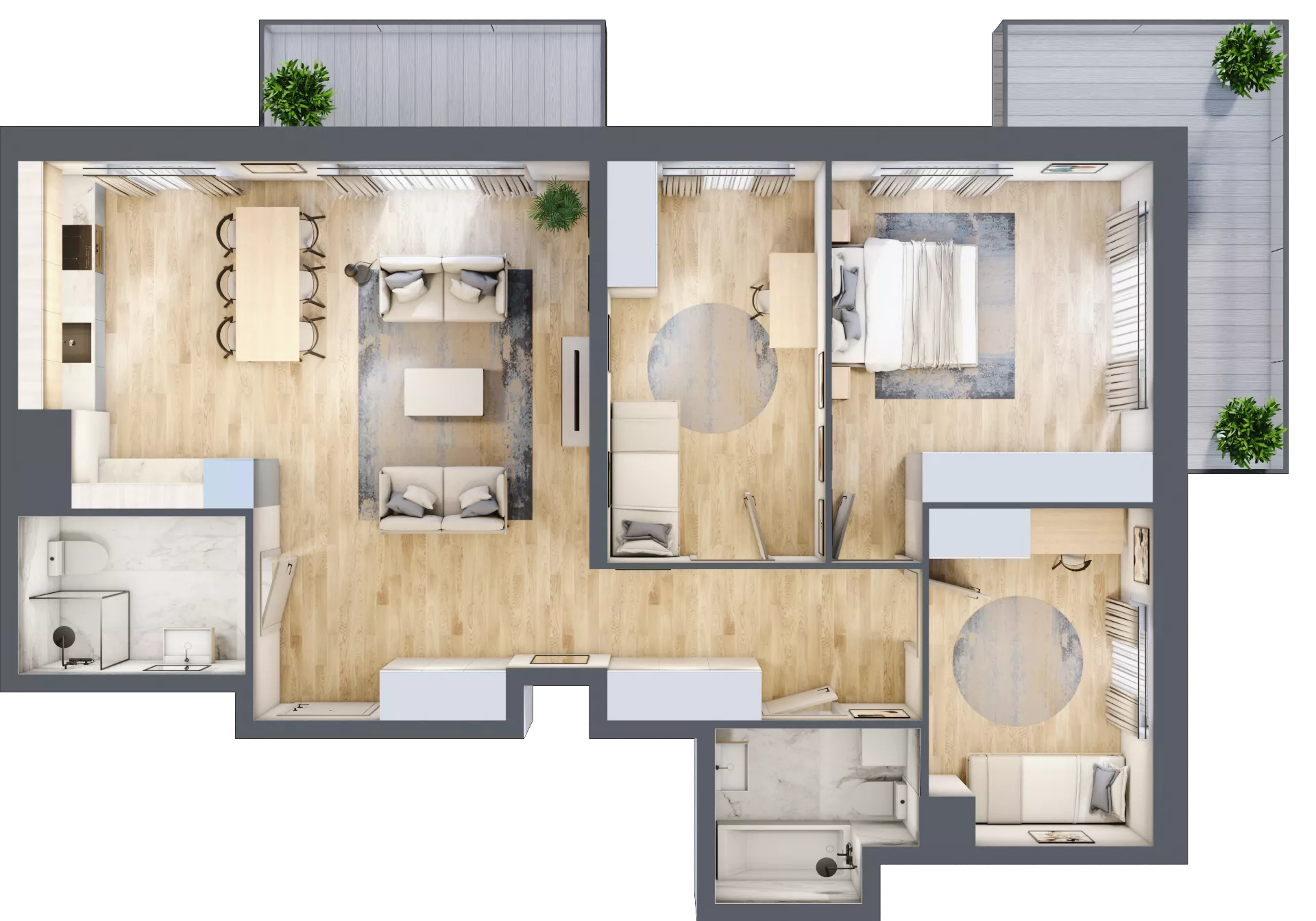 4 pokoje, mieszkanie 92,56 m², piętro 1, oferta nr BC0105, NU Warszawa Wola, Warszawa, Wola, Czyste, ul. Kolejowa