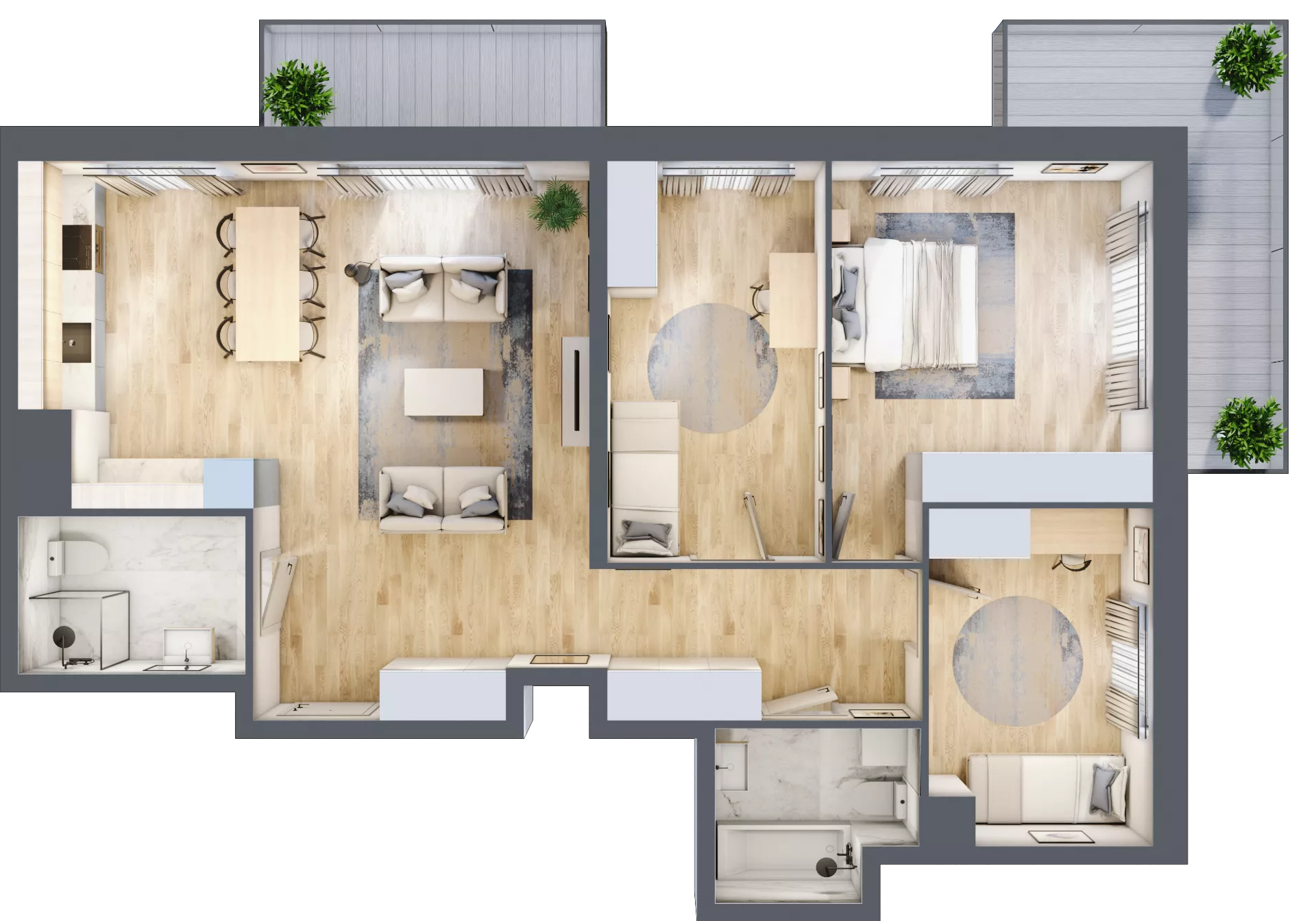 4 pokoje, mieszkanie 92,47 m², piętro 3, oferta nr BC0305, NU Warszawa Wola, Warszawa, Wola, Czyste, ul. Kolejowa