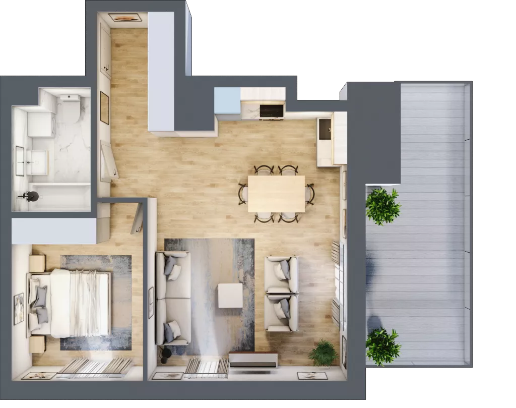 2 pokoje, mieszkanie 52,99 m², piętro 7, oferta nr BA0795, Stilla, Warszawa, Włochy, Raków, ul. Fajansowa 5