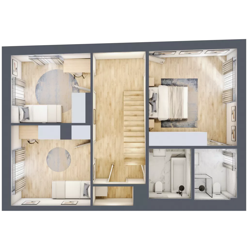 Dom 158,59 m², oferta nr F02, Jaśminowy Mokotów VI Domy, Warszawa, Mokotów, Stegny, ul. Białego Dębu