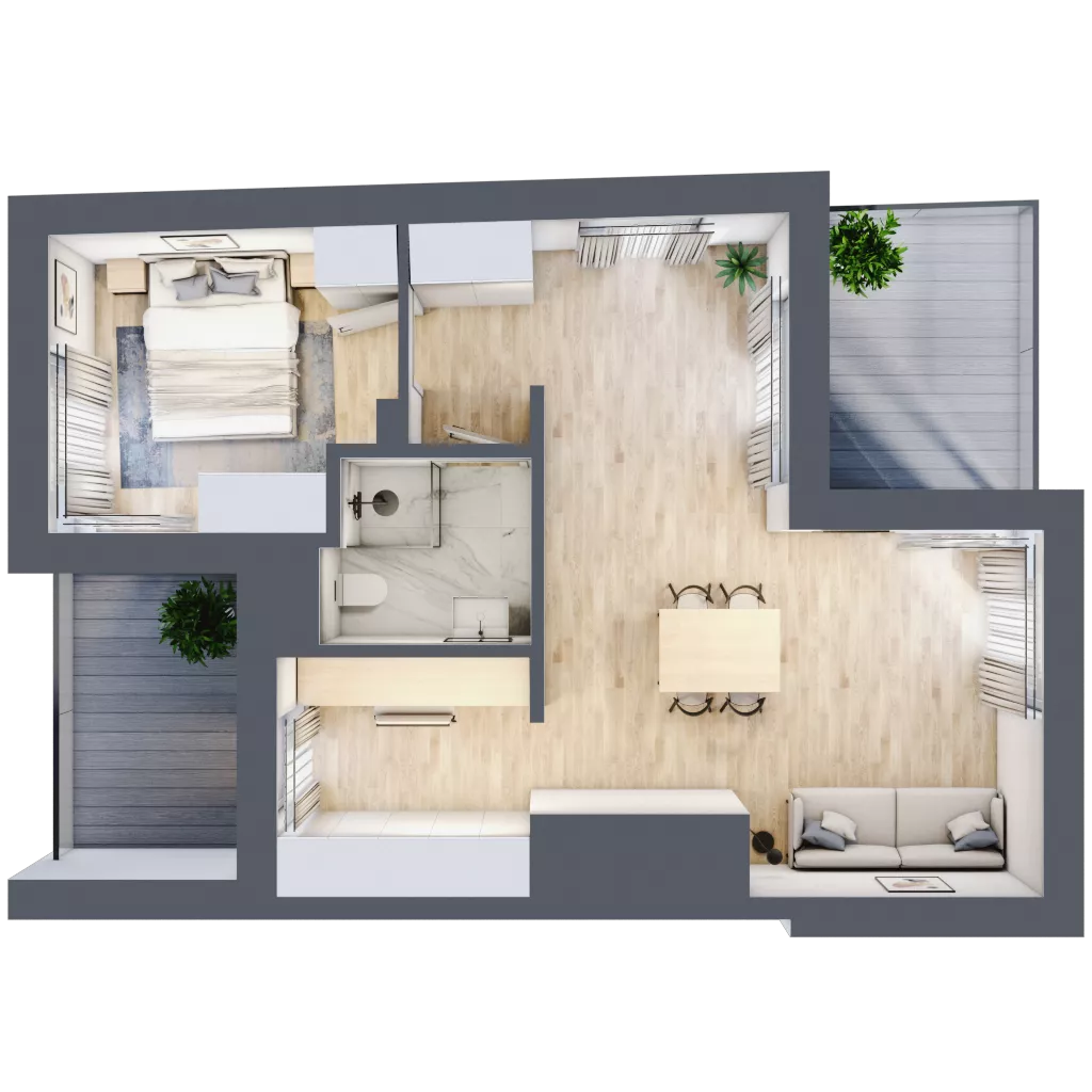 Dom 158,59 m², oferta nr F02, Jaśminowy Mokotów VI Domy, Warszawa, Mokotów, Stegny, ul. Białego Dębu