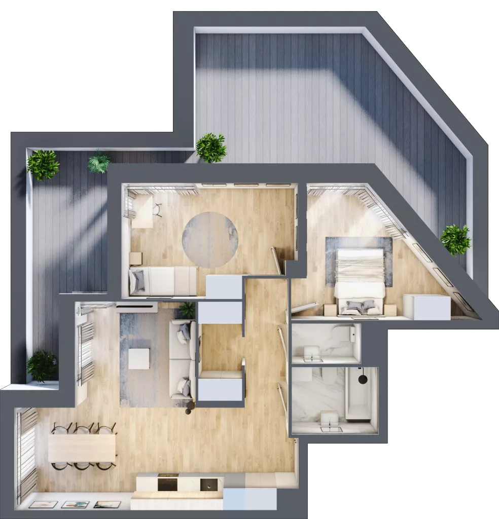 3 pokoje, apartament 72,73 m², piętro 5, oferta nr 1BA0501, Awangarda Mogilska, Kraków, Prądnik Czerwony, Rakowice, ul. Mogilska 126