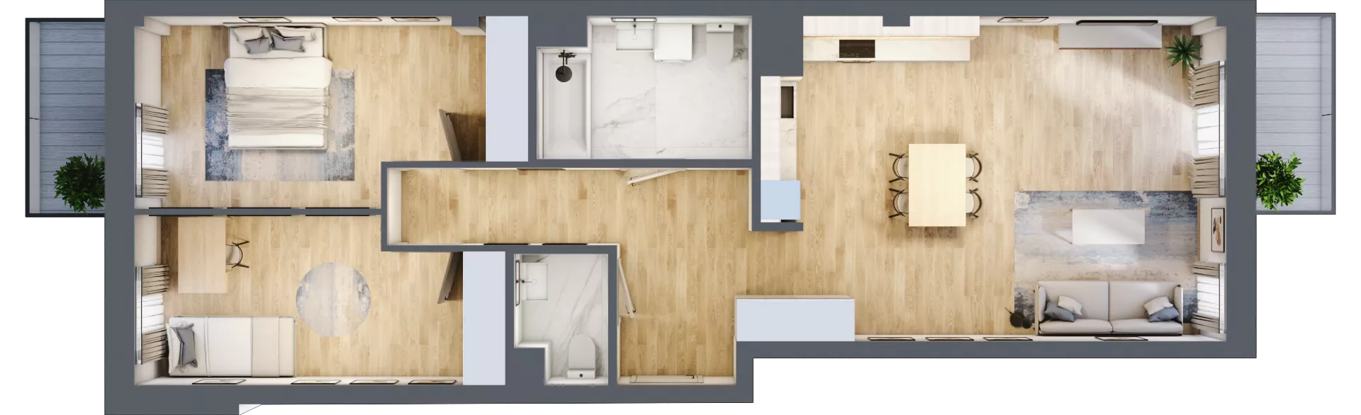 3 pokoje, mieszkanie 84,36 m², piętro 4, oferta nr 26, Osiedle Słoneczna, Marki, ul. Słoneczna / Promienna