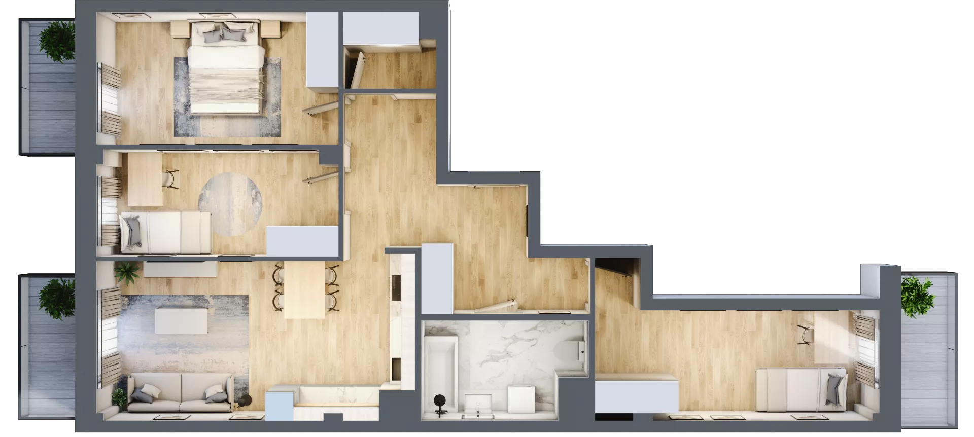 4 pokoje, mieszkanie 87,98 m², piętro 3, oferta nr 88, Osiedle Słoneczna, Marki, ul. Słoneczna / Promienna