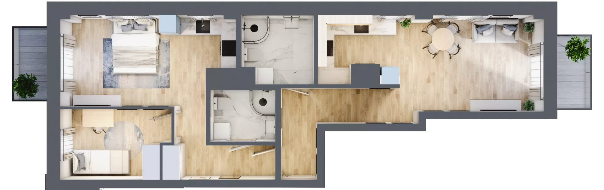 3 pokoje, mieszkanie 71,00 m², parter, oferta nr 1, Osiedle Słoneczna, Marki, ul. Słoneczna / Promienna