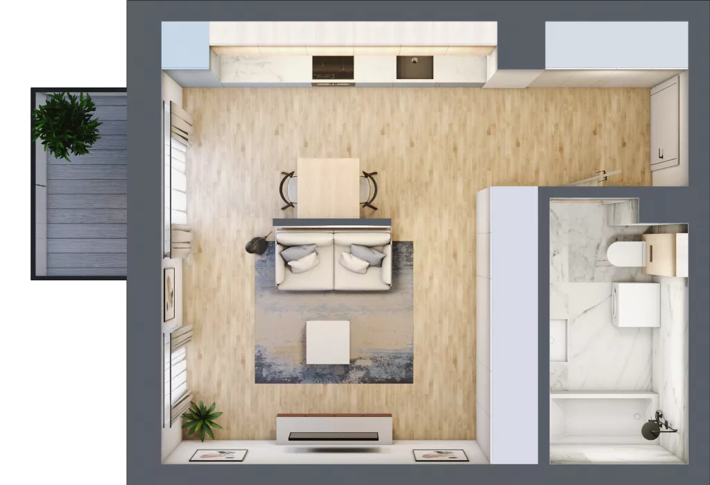 1 pokój, mieszkanie 35,62 m², piętro 3, oferta nr I58, Osiedle Natura Life - Etap II, Łomianki, ul. Wiślana