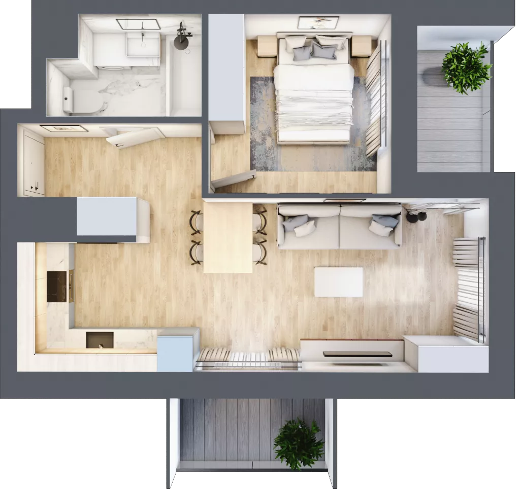 2 pokoje, mieszkanie 39,23 m², piętro 12, oferta nr D/92, Dworzysko Park, Rzeszów, Przybyszówka, ul. Technologiczna