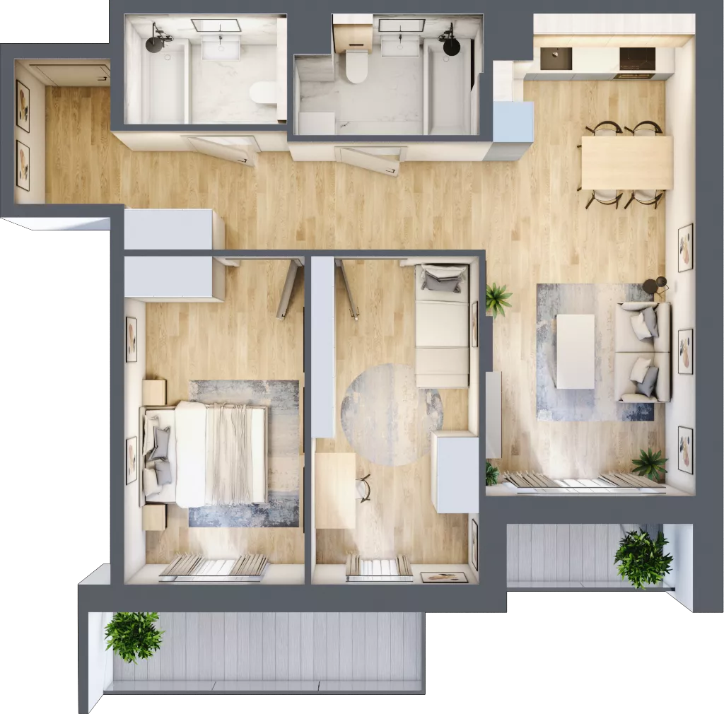 3 pokoje, mieszkanie 67,36 m², piętro 2, oferta nr B/92, Impuls Marywilska, Warszawa, Białołęka, Żerań, ul. Marywilska 73