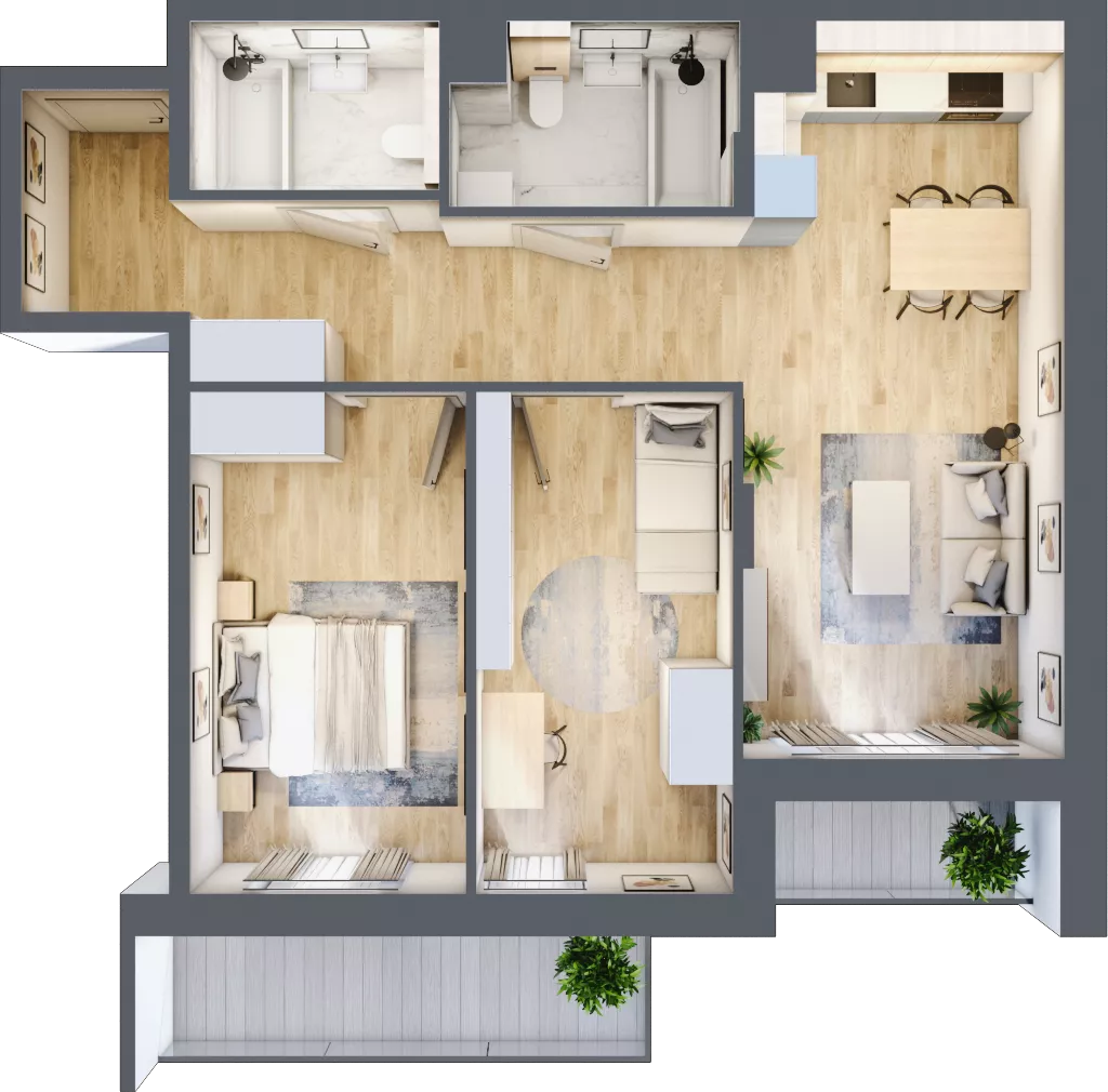 3 pokoje, mieszkanie 67,36 m², piętro 4, oferta nr B/112, Impuls Marywilska, Warszawa, Białołęka, Żerań, ul. Marywilska 73