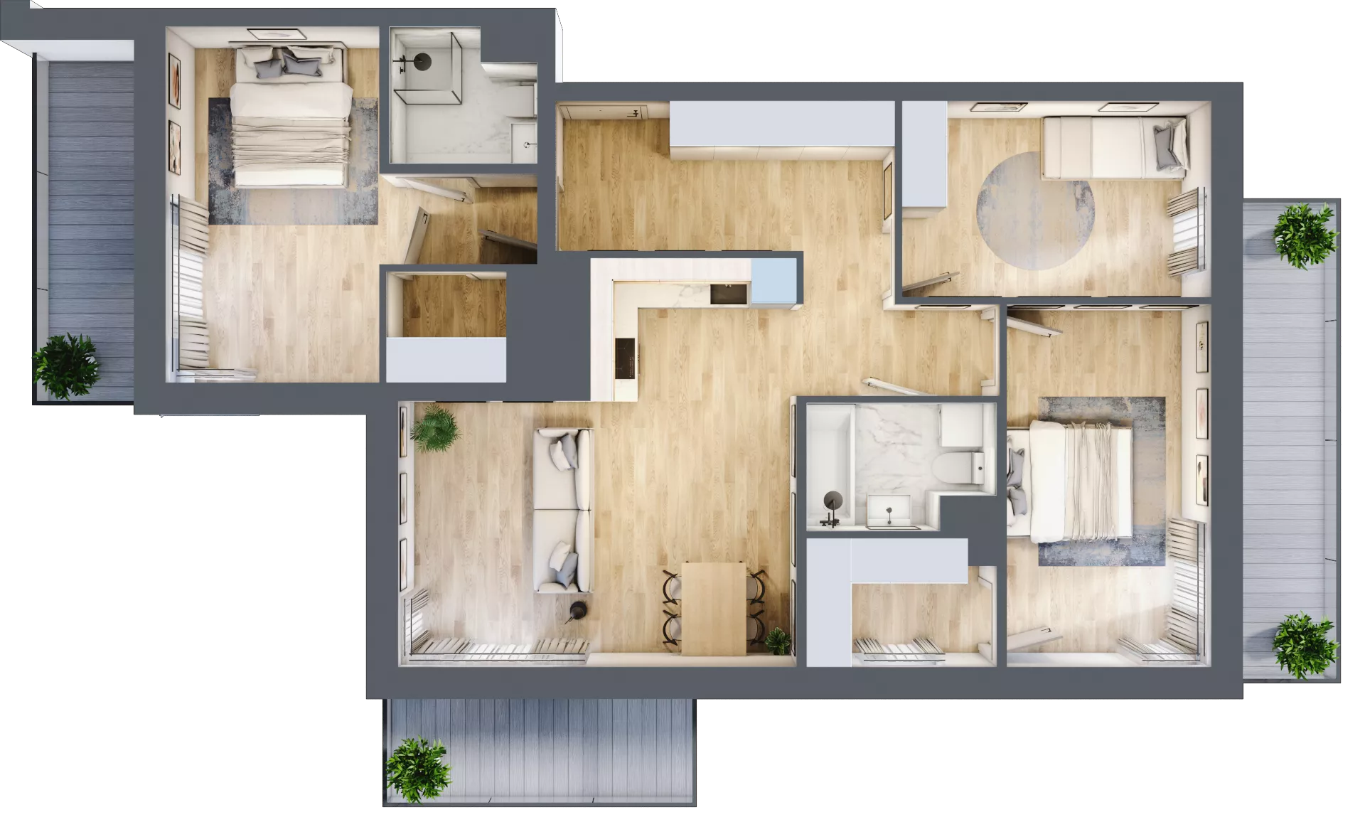 4 pokoje, mieszkanie 90,28 m², piętro 7, oferta nr M.C4.07.41, Osiedle Panorama Wiślana, Bydgoszcz, Fordon, ul. Fordońska 428