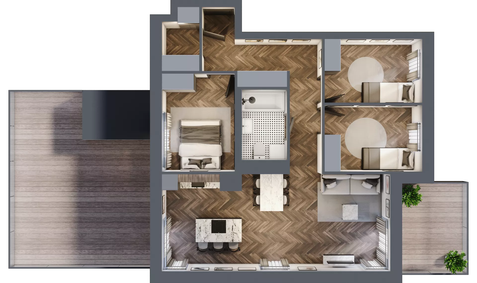 4 pokoje, mieszkanie 78,70 m², piętro 5, oferta nr C8.05.51, Osiedle Panorama Wiślana, Bydgoszcz, Fordon, ul. Fordońska 428