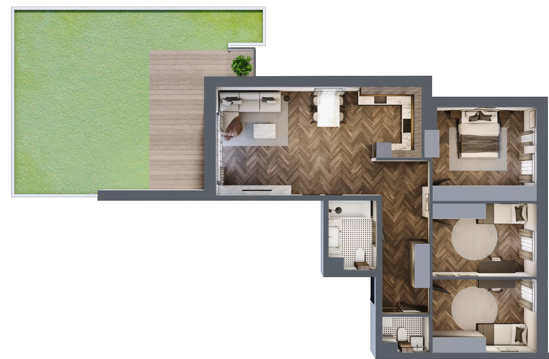 4 pokoje, mieszkanie 90,34 m², parter, oferta nr C-00-05, Nobilis, Toruń, Na Skarpie, ul. Przy Skarpie 10D