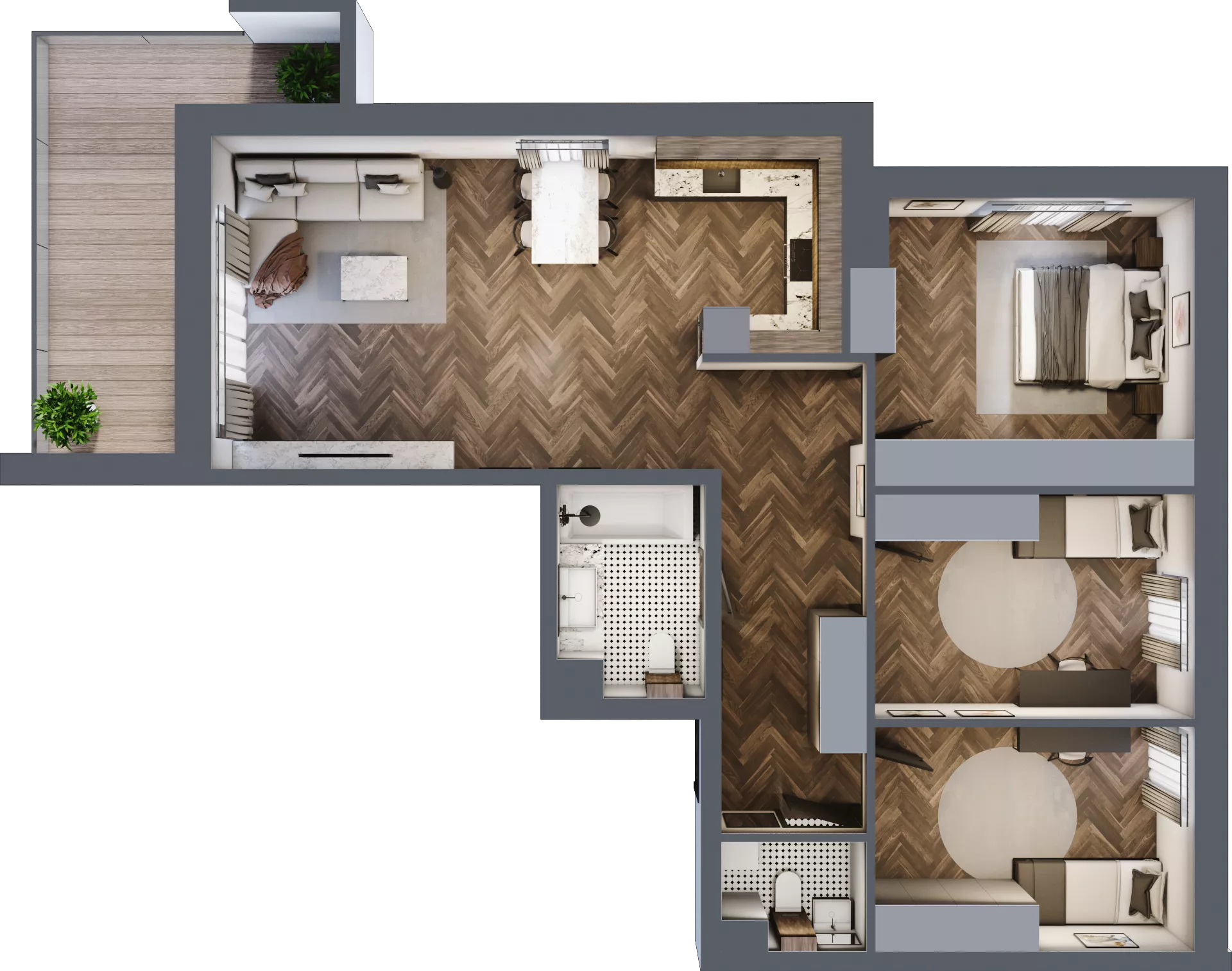 4 pokoje, mieszkanie 90,44 m², piętro 1, oferta nr C-01-10, Nobilis, Toruń, Na Skarpie, ul. Przy Skarpie 10D