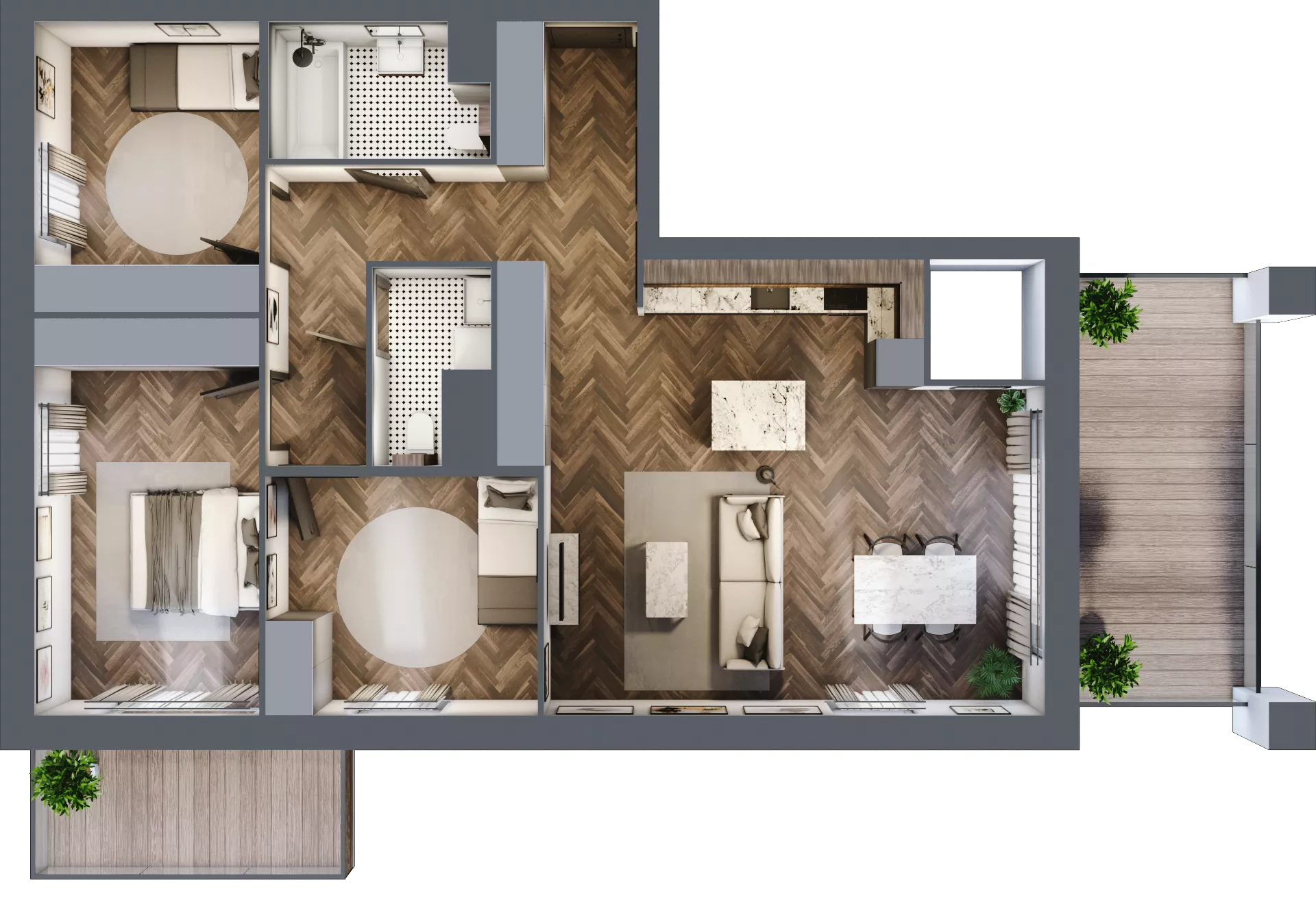 4 pokoje, mieszkanie 88,41 m², piętro 7, oferta nr A2.07.45, Osiedle Aura, Toruń, Jakubskie Przedmieście, ul. Żółkiewskiego 35