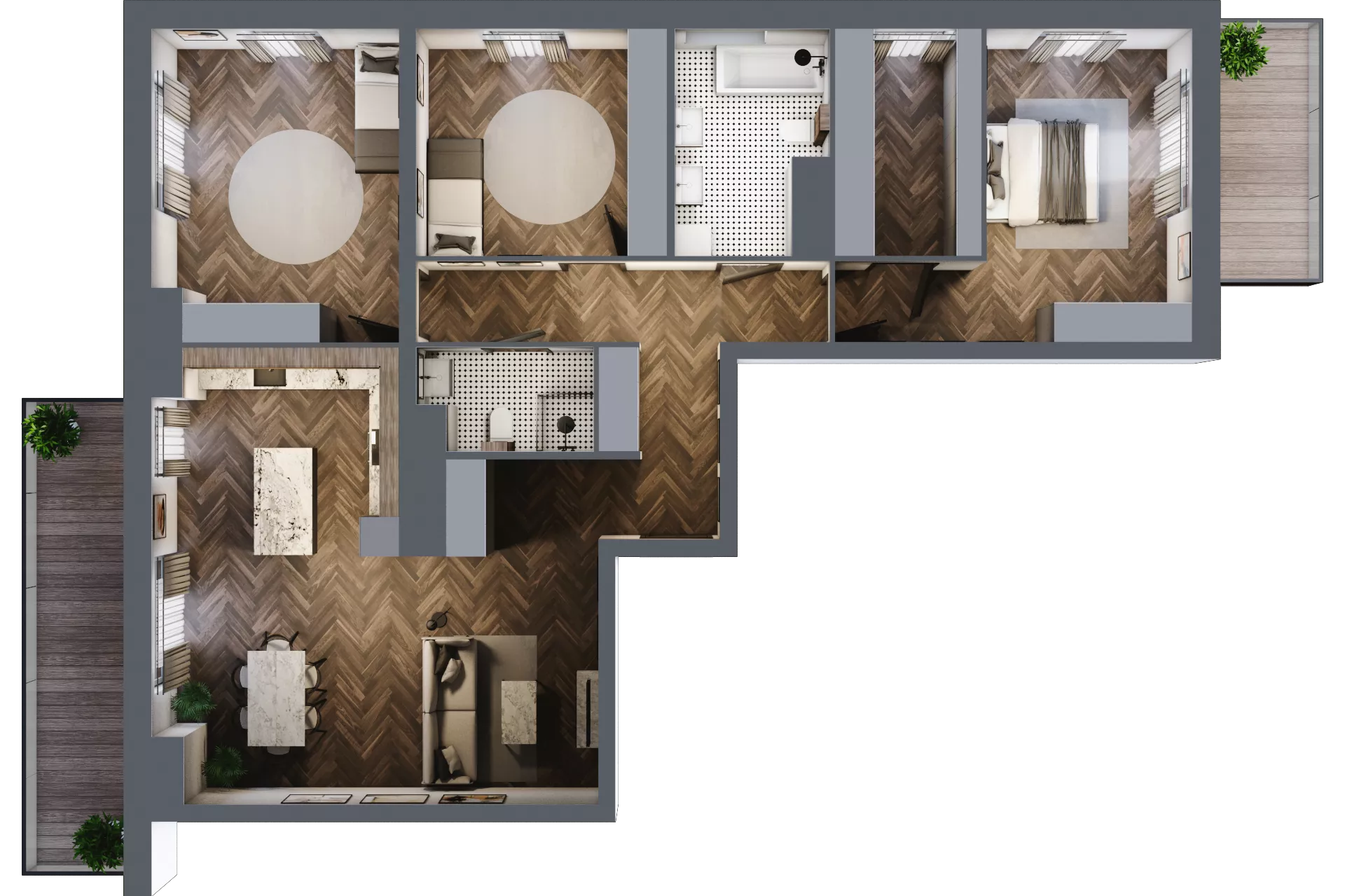 4 pokoje, mieszkanie 118,11 m², piętro 6, oferta nr A3.06.64, Osiedle Aura, Toruń, Jakubskie Przedmieście, ul. Żółkiewskiego 35