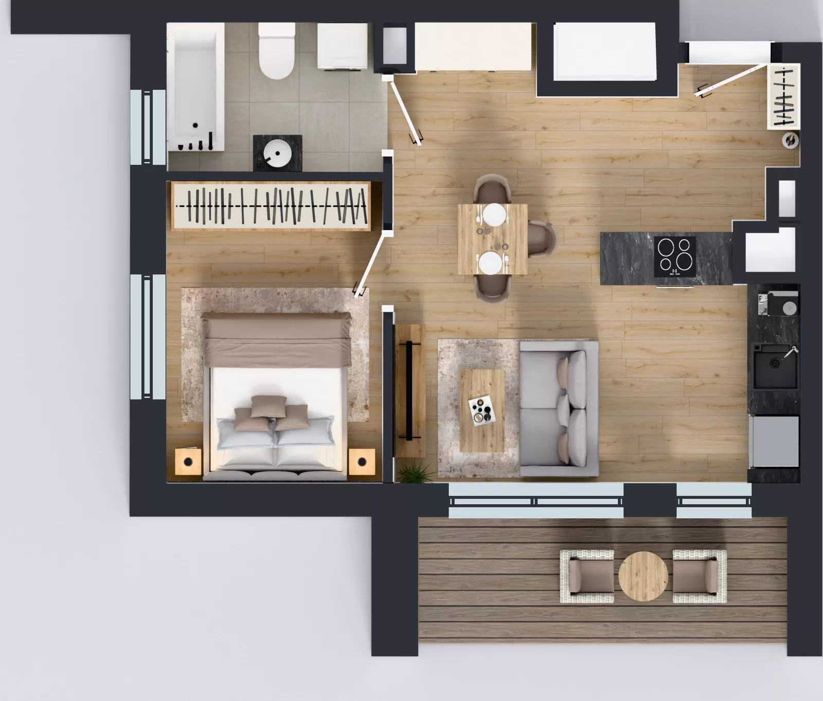 2 pokoje, apartament 38,35 m², piętro 11, oferta nr 106, Ornament, Szczecin, Śródmieście, Nowe Miasto, al. Powstańców Wielkopolskich 100