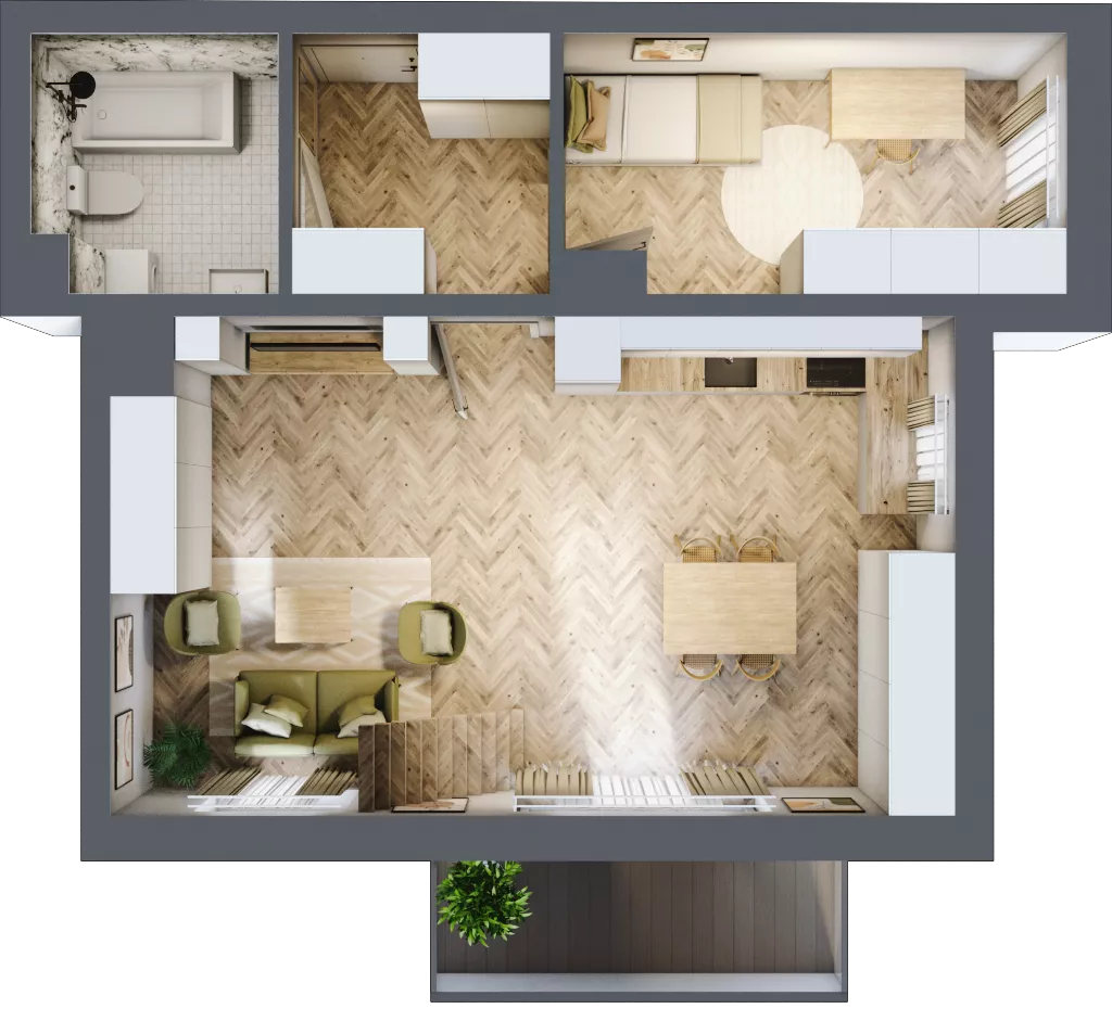 2 pokoje, mieszkanie 68,91 m², piętro 2, oferta nr C_4_25, Bukovo Park, Szczecin, Północ, Bukowo, ul. Strzelców Karpackich