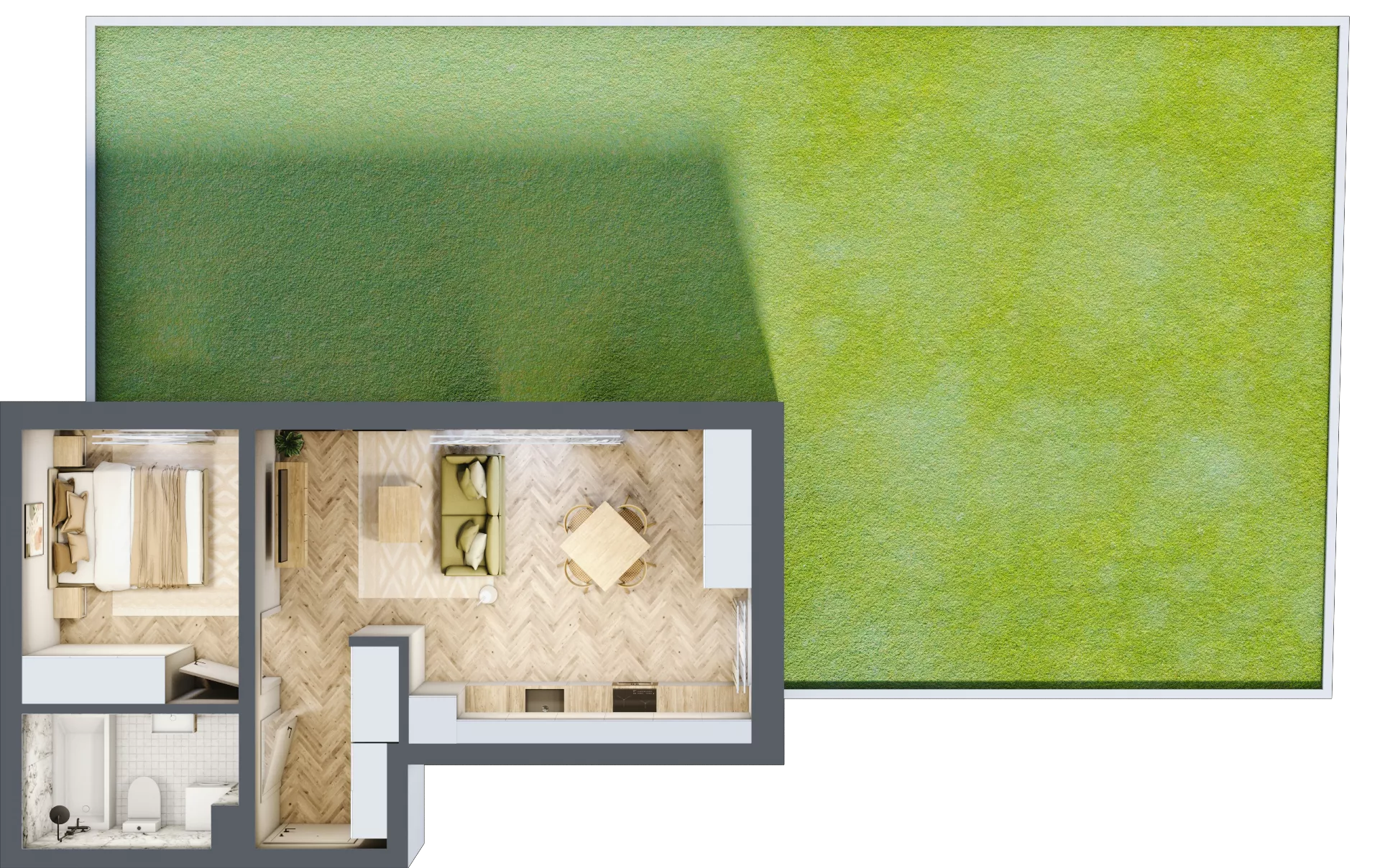 2 pokoje, mieszkanie 40,62 m², parter, oferta nr C_4_06, Bukovo Park, Szczecin, Północ, Bukowo, ul. Strzelców Karpackich
