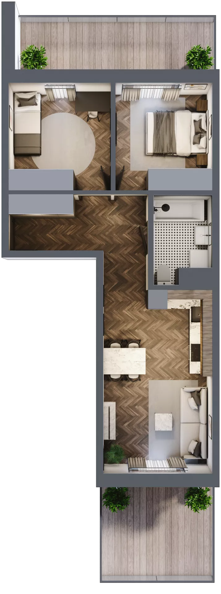 3 pokoje, mieszkanie 54,02 m², piętro 1, oferta nr M31, Kwadrat - Etap II, Rzeszów, Drabinianka, ul. Miła 29F