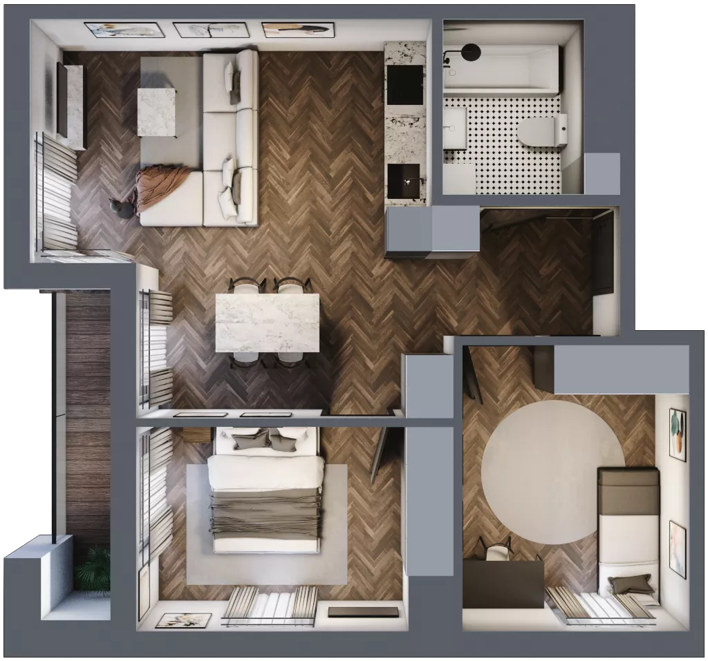 3 pokoje, mieszkanie 58,25 m², piętro 2, oferta nr M17, KrakoVska - Etap II, Rzeszów, Krakowska-Południe, ul. Krakowska 31