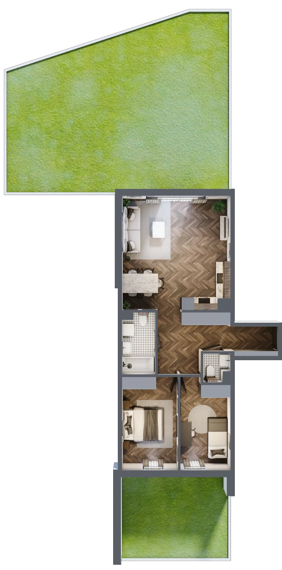 3 pokoje, mieszkanie 69,10 m², parter, oferta nr M30, Przemiarki 16, Kraków, Dębniki, Ruczaj, ul. Przemiarki 16