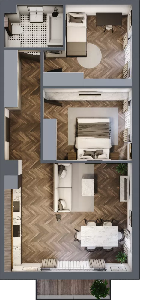 3 pokoje, mieszkanie 64,53 m², piętro 1, oferta nr M35, Przemiarki 16, Kraków, Dębniki, Ruczaj, ul. Przemiarki 16